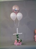 balloons cross centrepiece