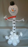 balloon garden snowman