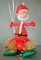 balloon santa centrepiece