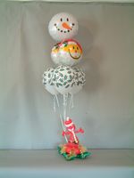 balloon santa centrepiece