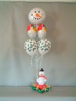 balloon snowman centrepiece