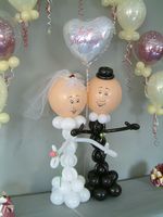 balloon baby bride and groom