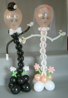 balloon garden bride and groom