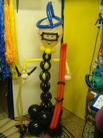 balloon garden skier