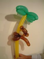 balloon monkey on tree